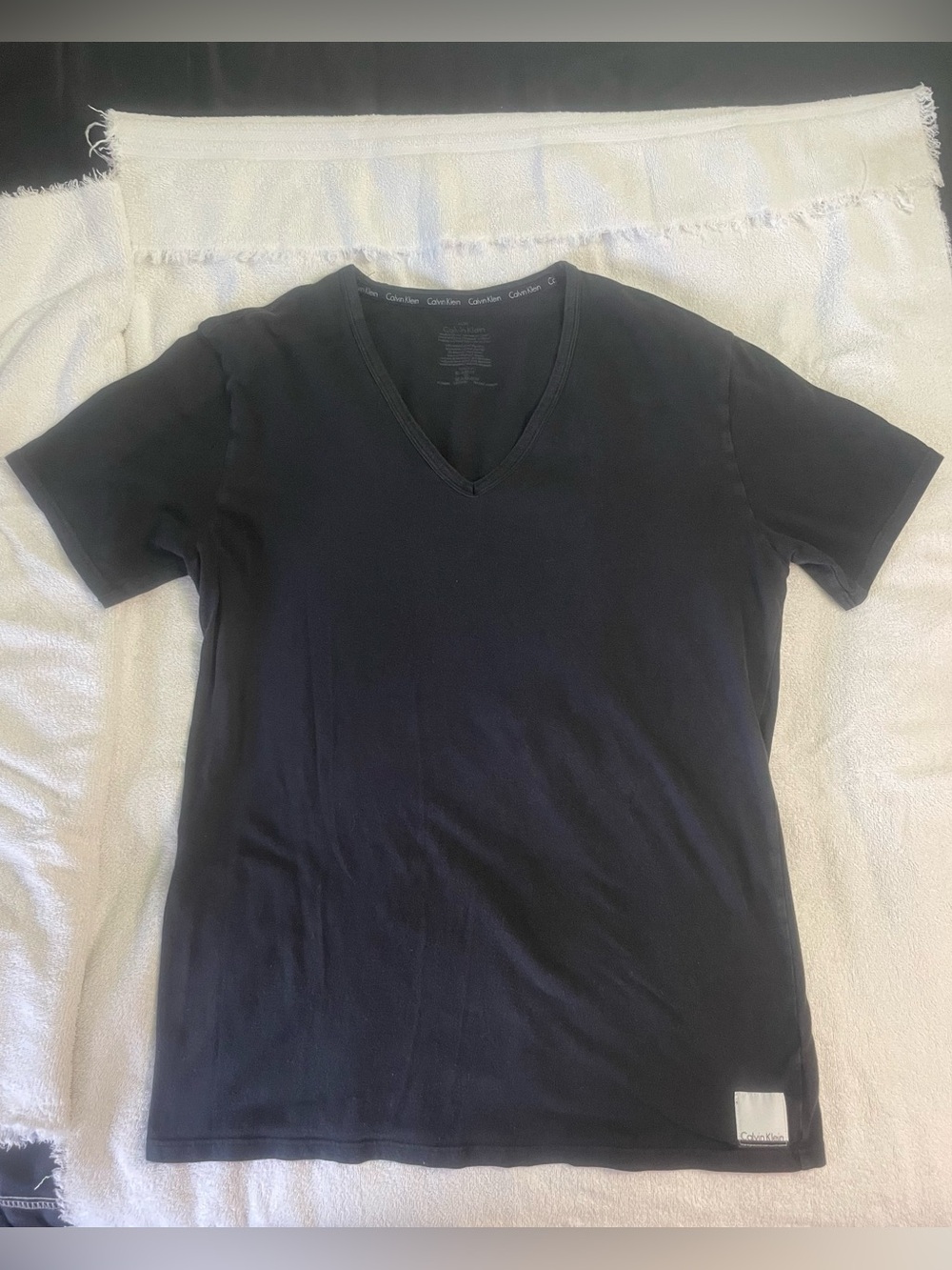 Calvin Klein Women's Black V-Neck Tee